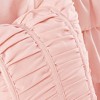 Okak 5-Piece Pink Ruffled Design Bed Comforter Set with Decorative Pillow,Comfortable Coverlet Bedding Sets,Princess Style - 3 of 4