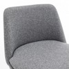 DSVIMOY Counter and Bar Stool Set of 2 Swivel Barstools with Metal Legs and Linen Upholstery for Kitchen, Gray, 26.4"*14.96"*23.6" - 4 of 4