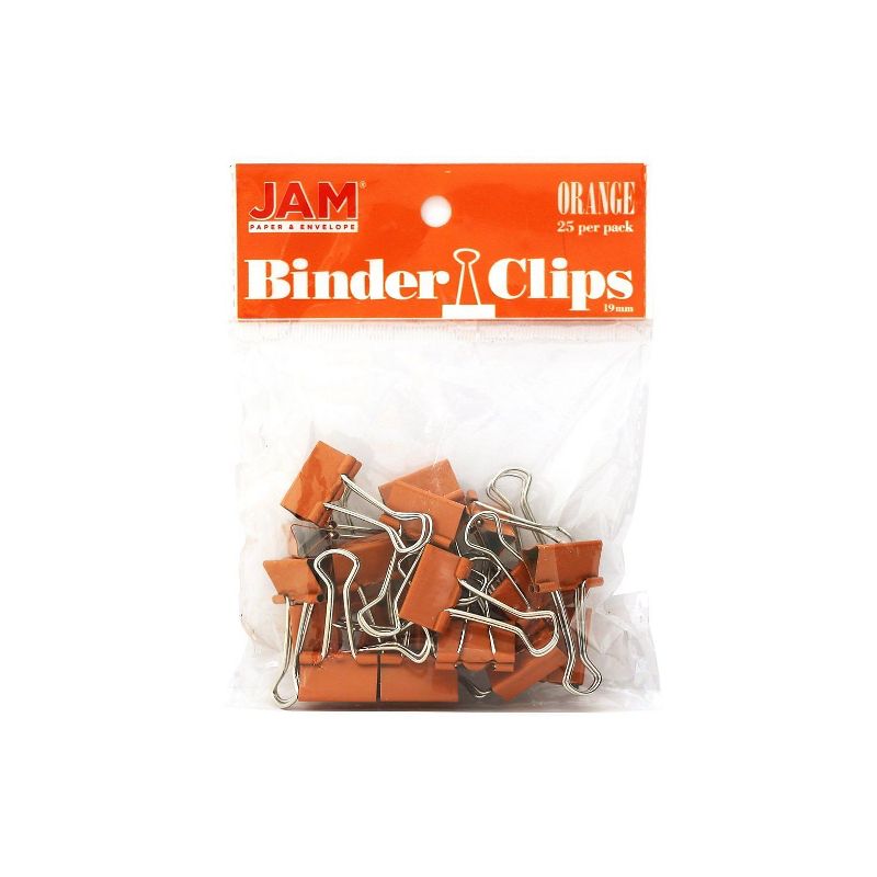 JAM Paper Office Desk Supplies Bundle Orange Small Paper Clips & Small Binder Clips 1 Pack of Each, 3 of 4
