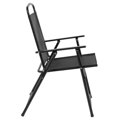Nantucket 6-Piece Black Steel Patio Furniture Set with Umbrella