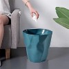 LunaLulinlk Blue 2.64 Gallon Bathroom Trash Can, Small Trash Can for Kitchen, Bathroom, Office, Bedroom, Living Room Trash Can - 2 of 4
