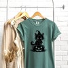 Simply Sage Market Women's Cat Perched On A Pumpkin Short Sleeve Garment Dyed Tee - 3 of 4