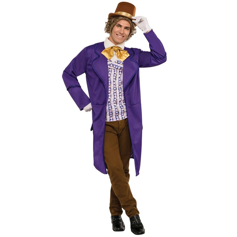 Rubies Willy Wonka & the Chocolate Factory: Willy Wonka Deluxe Men's Costume, 1 of 3