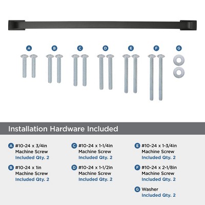 Modern Black Bronze 12-inch Appliance Pull with Mounting Hardware