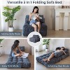 Folding Sofa Bed, Convertible Sleeper Chair with Pillow Foldable Mattress with Back Support, Portable Fold Out Chair Bed Comfy Floor Sofa Lounge - 3 of 4