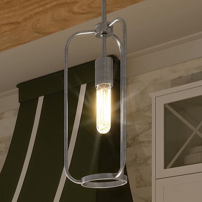 Urban Ambiance Luxury Urban Loft Pendant Light,  14.875"H x 7"W,  Galvanized Steel Finish, UHP3270
