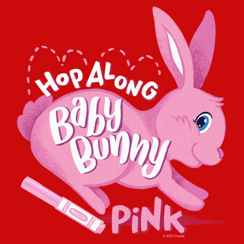 Boy's Crayola Easter Hop Along Baby Bunny Pink T-Shirt, 2 of 5