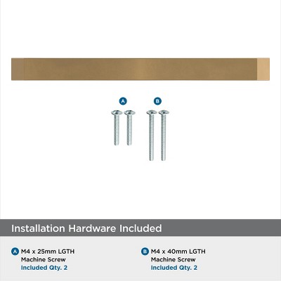 Champagne Bronze Modern Arch Cabinet Pull with Mounting Hardware