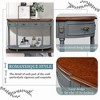 Bella Depot Curved 52" Half Moon Sofa Console Table with 2 Drawers and Open Shelf - 3 of 4