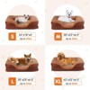 Aukfa Memory Foam Pet Bed for Medium Dogs & Cats - Washable Removable Cover, Waterproof Liner & Non-Slip Base, Orthopedic Support Brown - 3 of 4