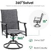Lirago 2-Piece Outdoor Swivel Dining Chair Set-Textilene Fabric Armchair with Metal Frame Weather-Resistant and Ergonomic for Patio or Yard - 4 of 4