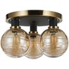 Artcraft Lighting Bonita 3 - Light Semi-Flush Mount in  Black/Brushed Brass - 2 of 4