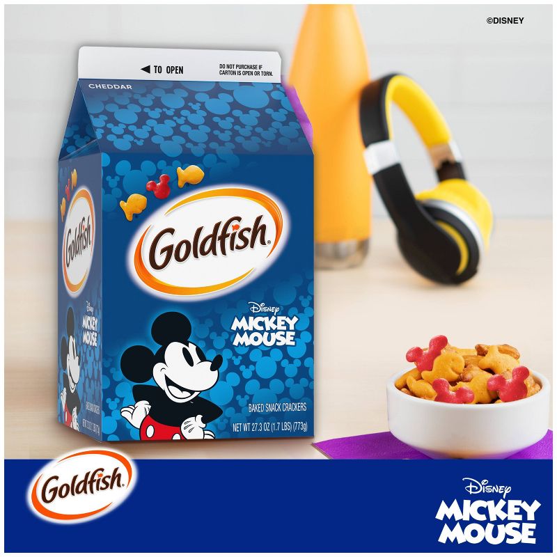 Goldfish Disney Mickey Mouse Cheddar Crackers - 27.3oz, 4 of 10