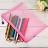 Unique Bargains Nylon Mesh Pencil File Makeup Storage Zipper Bags 6 Pcs - 4 of 4