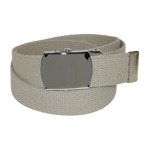 CTM Cotton Adjustable Belt with Nickel Buckle - 1 of 4