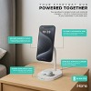 iHome 2-in-1 Wireless Charger with Flexible Arm, 15W Magnetic Stand for iPhone & AirPods - 2 of 4