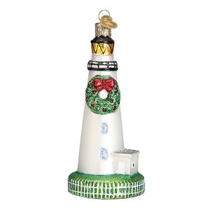 Old World Christmas Blown Glass Ornament for Christmas Tree, Ocracoke Lighthouse - 1 of 4