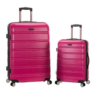 Rockland Melbourne Hardside Expandable Luggage with Spinner Wheels Magenta 2 Piece (20/28) - 1 of 4