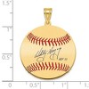 Black Bow Jewelry 14K Gold Plated Whitey Herzog Signature MD Enamel Baseball Pendant - 4 of 4