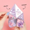 Big Dot of Happiness Beautiful Butterfly - Floral Baby Shower or Birthday Party Cootie Catcher Game - Jokes and Dares Fortune Tellers - Set of 12 - 3 of 4
