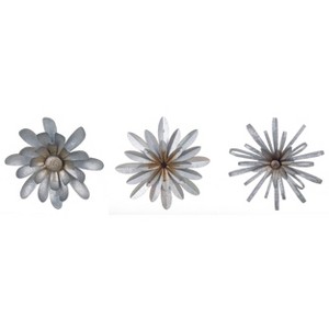 Transpac Galvanized Metal Wall Art Set of 3 for Spring Decor Perfect for Home or Office Wall Decoration - 1 of 1