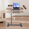 Height-Adjustable Side Table with Hidden Wheels, Mobile Standing Desk with Tilting Split Top for Office, Sofa & Care Bed - 3 of 4