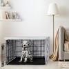 Sweet Jojo Designs Gender Neutral Unisex Dog Crate Kennel Cover 36in. Boho Fringe White and Grey - 2 of 4