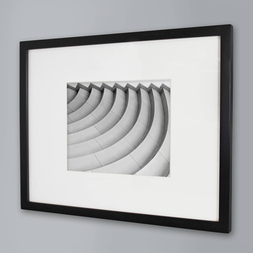 Photos - Photo Frame / Album 14" x 18" Matted to 8" x 10" Thin Gallery Frame Black - Threshold™