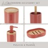 Evideco French Home Goods Refined Bathroom Essentials Set with Natural Bamboo - 5 pieces - 4 of 4