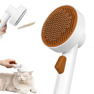 BABYYER Cat Brush Self Cleaning Slicker for Indoor Shedding Short Haired Dogs Grooming Supplies for Long Hair Pet Comb Essentials Tools - 1 of 4