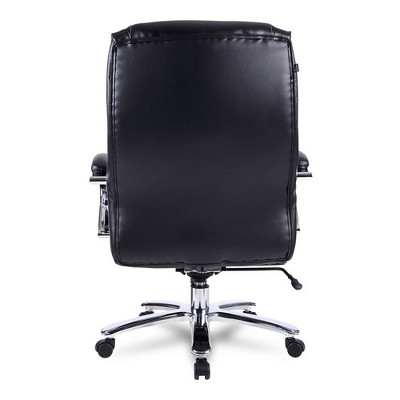 Maxxis Series Black Leather Executive Chair with Chrome Base