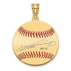 Black Bow Jewelry 14K Gold Plated Vladimir Guerrero Signature SM Enamel Baseball Pendant - 1 of 4