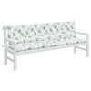 vidaXL Bench Cushion Water Repellent Outdoor Seat Cushion Pad Oxford Fabric - White and Green 78.7" - 4 of 4