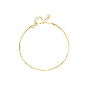 Pure Collection by Ross-Simons Italian 1.6mm 18kt Gold Vermeil Herringbone Anklet Size 9 - 1 of 4