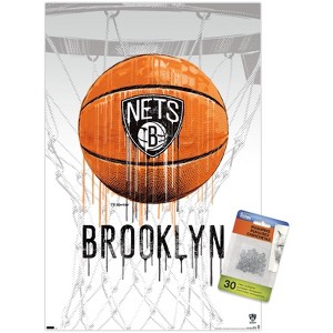Trends International NBA Brooklyn Nets - Drip Basketball 21 Unframed Wall Poster Prints - 1 of 4