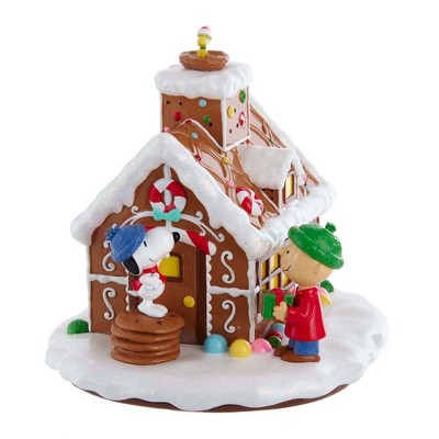 Kurt Adler Peanuts Battery-Operated LED Gingerbread House Table Piece