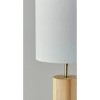 Dean Table Lamp Natural - Adesso: UL Listed, Wood Base, Cotton Shade, No Assembly Required, 30.5" Height - image 2 of 3