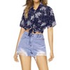 HAPPY BAY Hawaiian Shirts Womens Casual Tops Summer Button Down Beach Party Blouses Short Sleeve Tropical Vacation Button Up Tee Shirts - 2 of 4