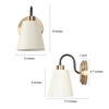 LNC Jacarmellia Polished Gold  and Matte Black with White Fabric  Modern Vanity Lights ,1Light/2 Light/3 Light/4 Light - 3 of 4