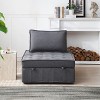 NicBex Multipurpose Linen Fabric Pull Out Sofa Bed Convertible Sleeper Chair Foldable Bed Lazy Sofa for Living Room - 3 of 4