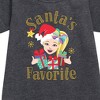 JoJo Siwa Santas Favorite Graphic Short Sleeve Fleece Dress - Heather Charcoal - 2T - 2 of 2