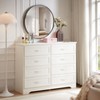 NicBex 8-Drawer Modern Dresser,Simple Antique Style Dressers,Chest of Drawers for Bedroom,Living Room,Hallway,White/Black - 2 of 4