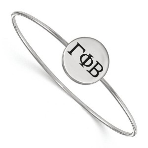 Black Bow Jewelry Sterling Silver Gamma Phi Beta Greek Life Bangle Bracelet 7 Inch - 1 of 3