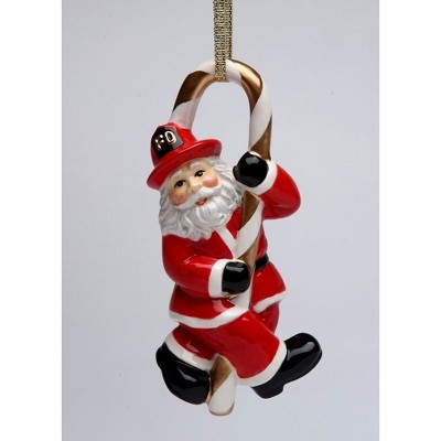 Kevins Gift Shoppe Ceramic Fire Fighter-santa Ornament : Target