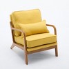 SEYNAR Mid Century Boucle Uplostered Soild Wood Accent Armchair with Pillow - 2 of 4