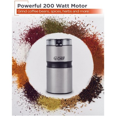 Stainless Steel Electric Coffee and Spice Grinder with Adjustable Grind