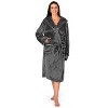 PAVILIA Fleece Robe For Women, Plush Warm Bathrobe, Fluffy Soft Spa Long Lightweight Fuzzy Cozy, Satin Trim - 3 of 4