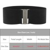 INSPIRE CHIC Women's Metal Interlock Buckle Stretchy Fashion Vintage Elastic Waist Belts 1 Pc - 4 of 4