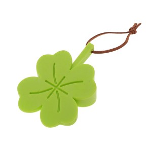 Unique Bargains Door Stop Four-Leaf Grass Door Stop Rubber Pink 2.52"x3.27"x0.83" 1 Pcs - 1 of 4