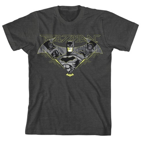 Batman Game Over In Bat Symbol Youth Boy's Charcoal Heather T-shirt-small :  Target